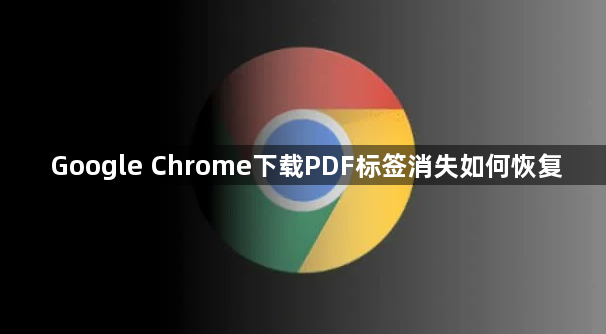 Google Chrome下载PDF标签消失如何恢复1