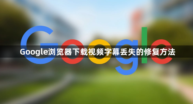 Google浏览器下载视频字幕丢失的修复方法1