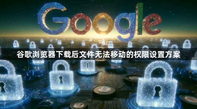 谷歌浏览器下载后文件无法移动的权限设置方案1