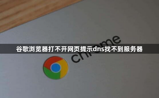 谷歌浏览器打不开网页提示dns找不到服务器1