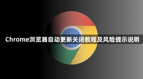 Chrome浏览器自动更新关闭教程及风险提示说明1