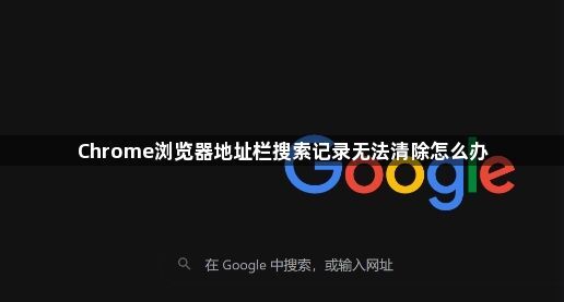 Chrome浏览器地址栏搜索记录无法清除怎么办1