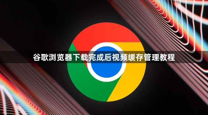 谷歌浏览器下载完成后视频缓存管理教程1