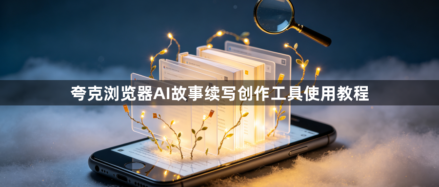 夸克浏览器AI故事续写创作工具使用教程1