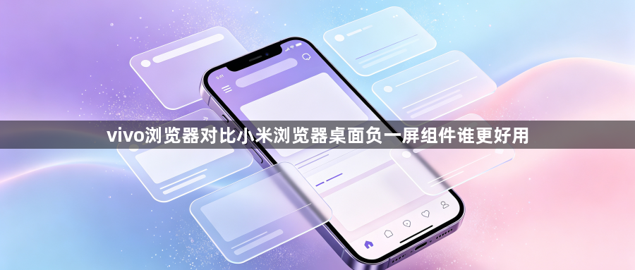 vivo浏览器对比小米浏览器桌面负一屏组件谁更好用1