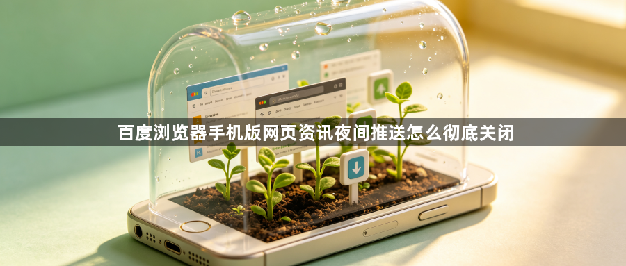 百度浏览器手机版网页资讯夜间推送怎么彻底关闭1