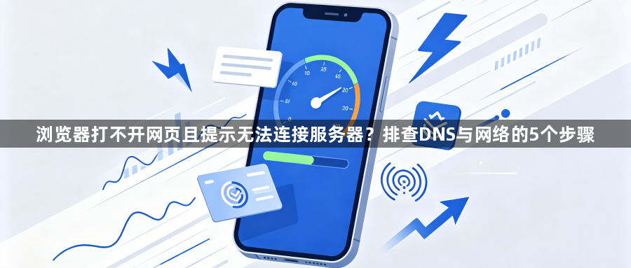 浏览器打不开网页且提示无法连接服务器？排查DNS与网络的5个步骤1