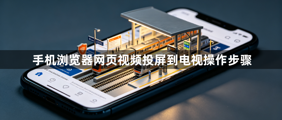 手机浏览器网页视频投屏到电视操作步骤1