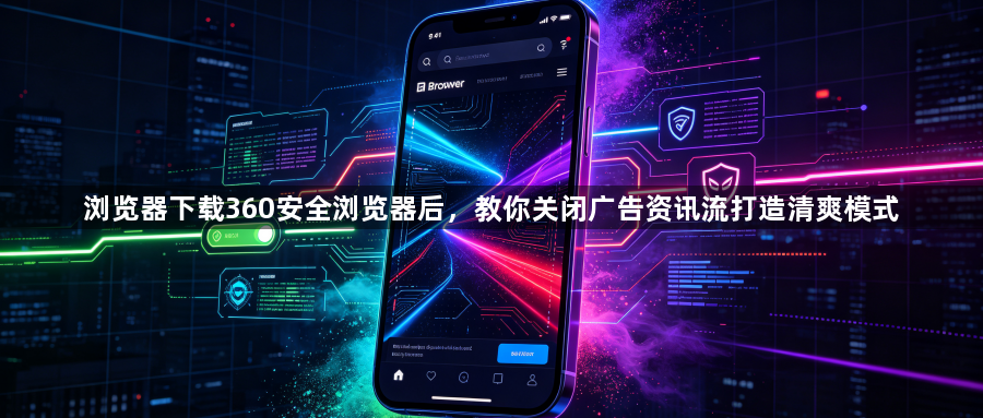 浏览器下载360安全浏览器后，教你关闭广告资讯流打造清爽模式1
