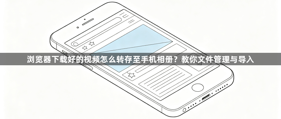 浏览器下载好的视频怎么转存至手机相册？教你文件管理与导入1