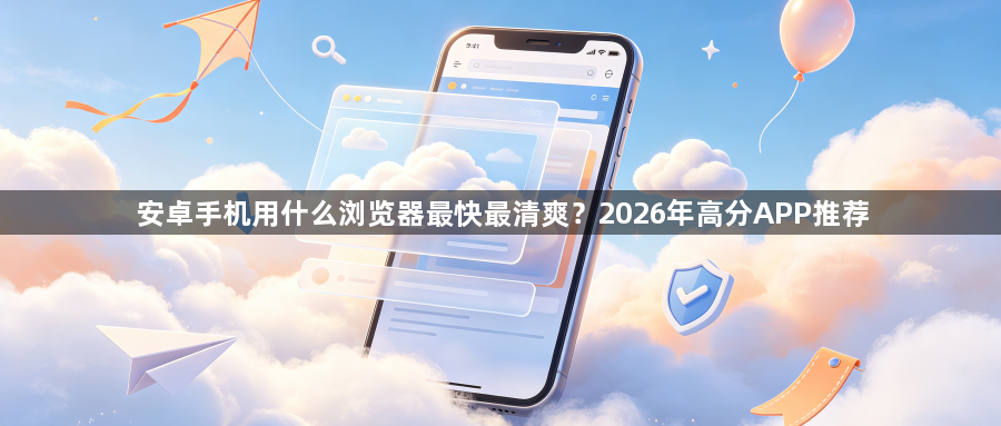 安卓手机用什么浏览器最快最清爽？2026年高分APP推荐1